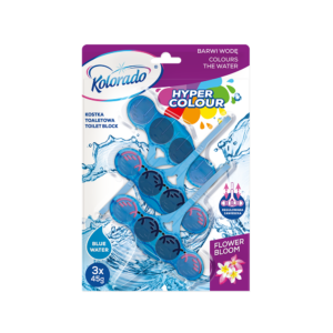 Kolorado Kostka do WC Hyper Colour Blue/Flower Bloom 3x45g