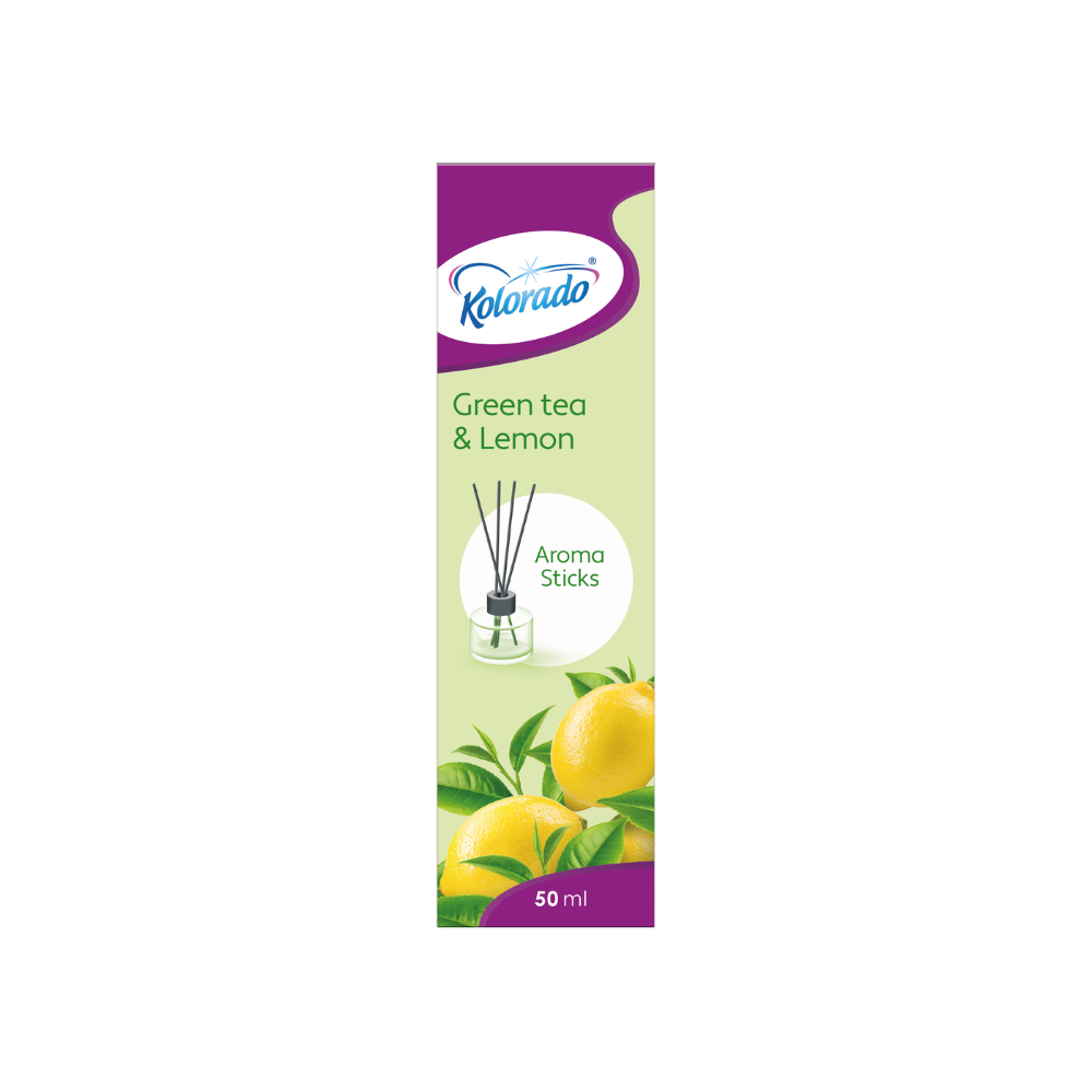 Kolorado Aroma Sticks Green tea & Lemon / Zielona herbata + cytryna 50 ml
