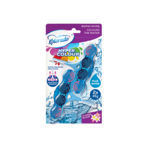 Kolorado Kostka do WC Hyper Colour Blue/Flower Bloom 2x45g