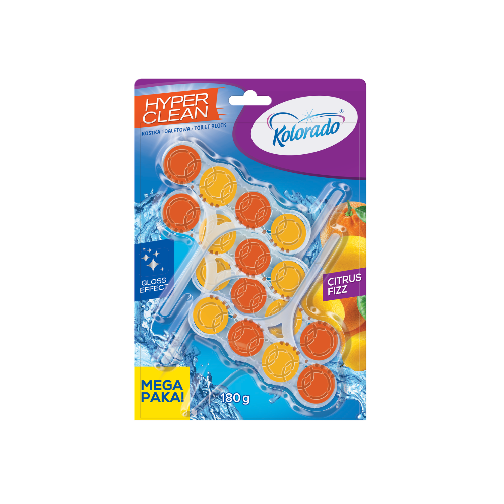 Kolorado Kostka WC Hyper Clean Megapaka Citrus Fizz 4x45 g